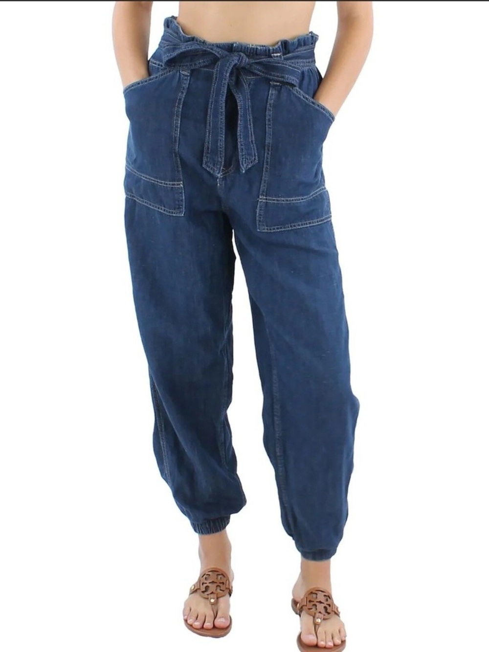 Polo Ralph Lauren Women Dresla Wash Belted Denim Jogger Pant